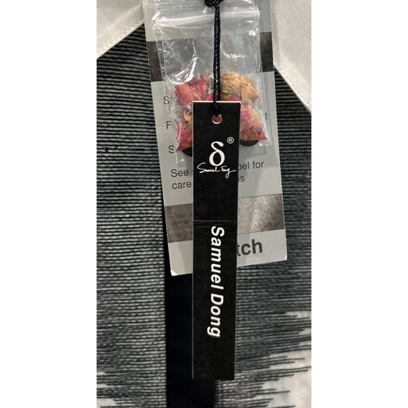 Women’s SAMUEL DONG Black/White Long Sleeve Button Up Shirt Size S *B7 - Picture 4 of 5